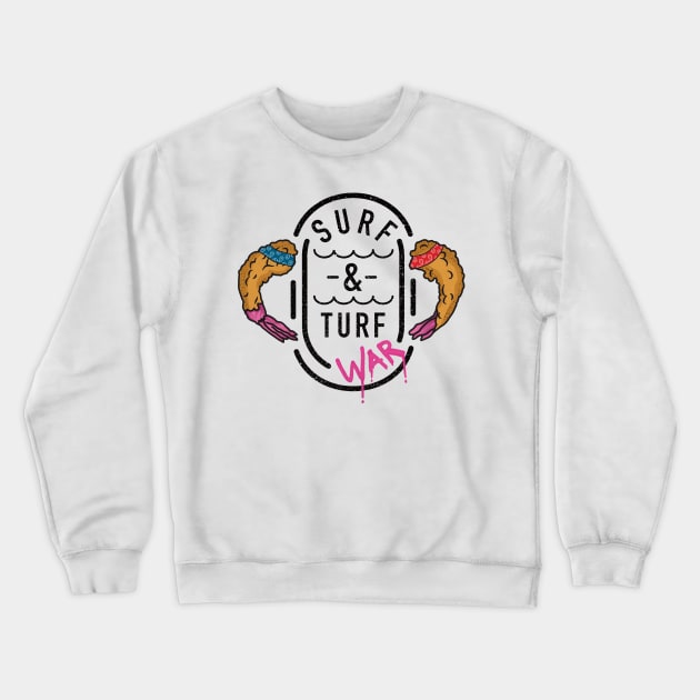 Surf and Turf War Crewneck Sweatshirt by Mob73